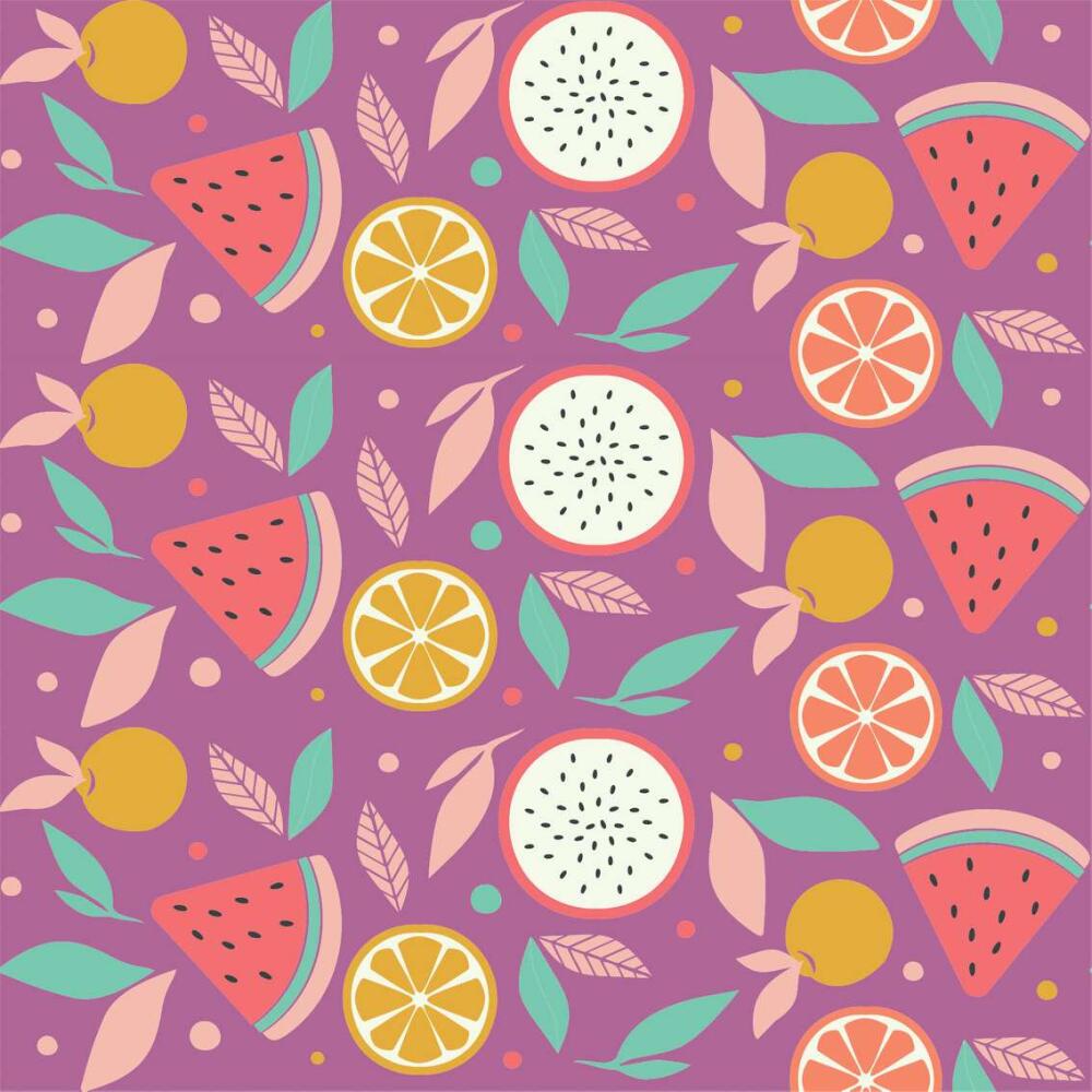 Tecido Tricoline - Frutas Tropicais - 100% Algodão - 1,50m largura - Variante 2
