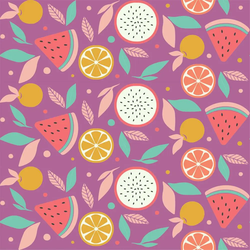 Tecido Tricoline - Frutas Tropicais - 100% Algodão - 1,50m largura - Variante 2