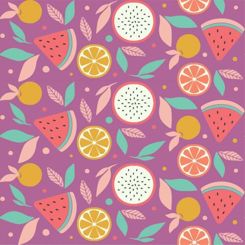 Tecido Tricoline - Frutas Tropicais - 100% Algodão - 1,50m largura - Variante 2