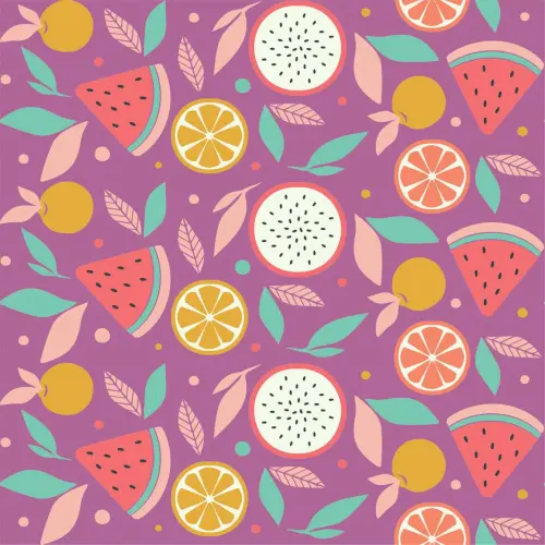 Tecido Tricoline - Frutas Tropicais - 100% Algodão - 1,50m largura - Variante 2