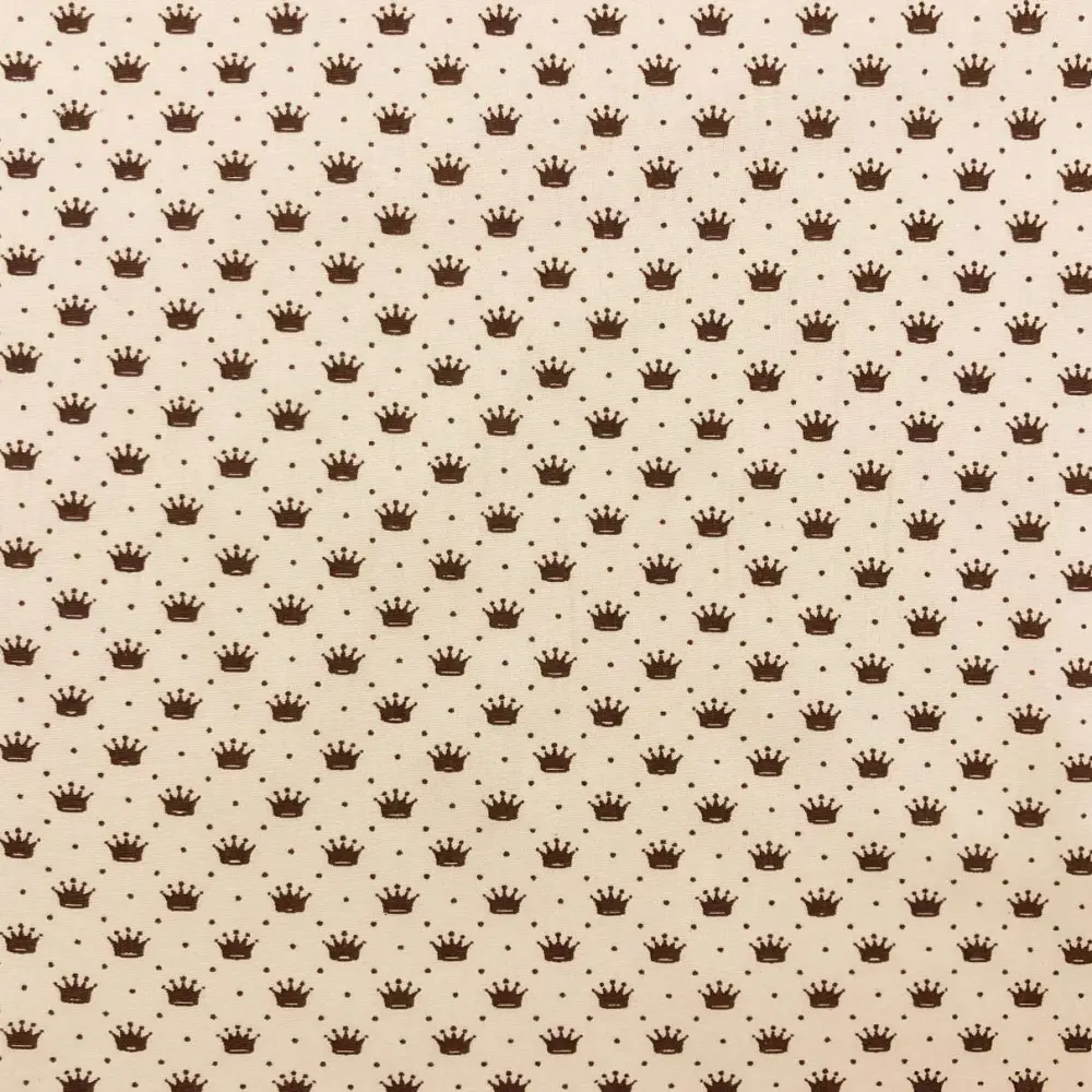 Tecido Tricoline - Mini Coroa com Poá - 100% Algodão - 1,50m largura - Variante 57 Tecido Tricoline - Mini Coroa com Poá - 100% Algodão - 1,50m largura - Variante 57