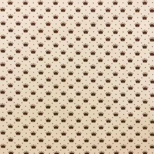 Tecido Tricoline - Mini Coroa com Poá - 100% Algodão - 1,50m largura - Variante 57