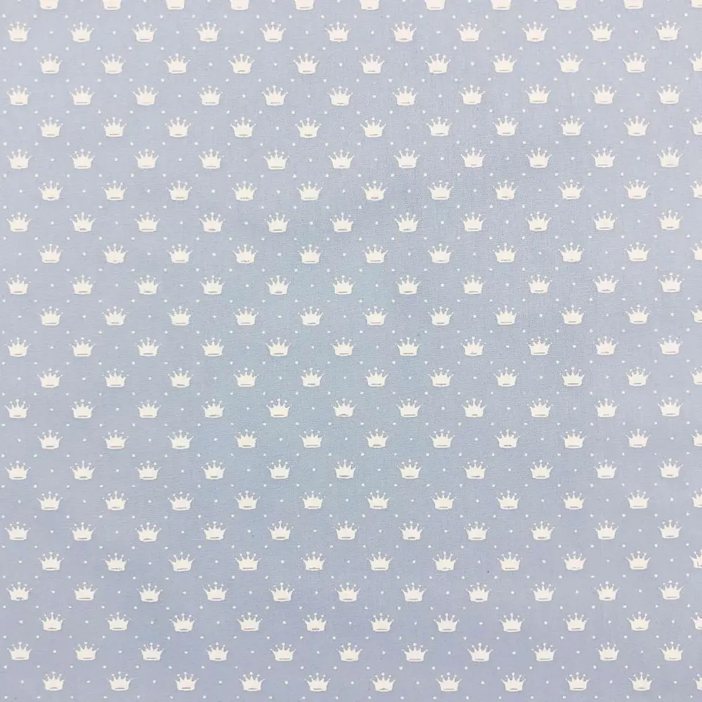 Tecido Tricoline - Mini Coroa com Poá - 100% Algodão - 1,50m largura - Variante 82 Tecido Tricoline - Mini Coroa com Poá - 100% Algodão - 1,50m largura - Variante 82