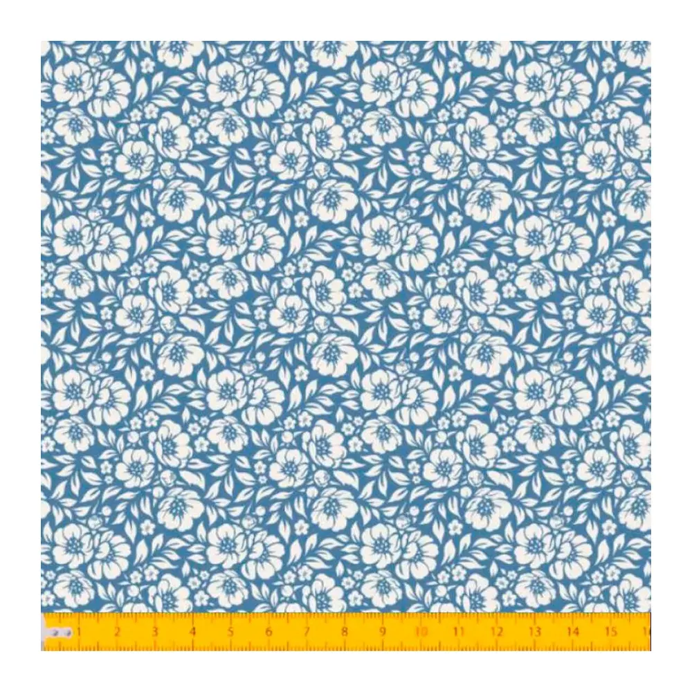 Tecido Tricoline - Mini Hibiscos - 100% Algodão - 1,50m largura - Variante 131