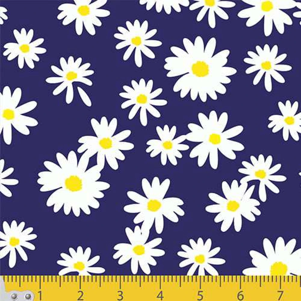 Tecido Tricoline - Mini Margaridas - 100% Algodão - 1,50m largura - Variante 2 Tecido Tricoline - Mini Margaridas - 100% Algodão - 1,50m largura - Variante 2