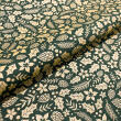 Tecido Tricoline Natal - Folhas Glitter Dourado - 100% Algodão - 1,50m largura - Variante 59