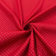 Tecido Tricoline Natal Poá com Glitter Dourado 100% Algodão 1,50m largura - Vermelho natal