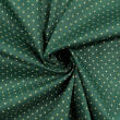 Tecido Tricoline Natal Poá com Glitter Dourado 100% Algodão 1,50m largura - Verde natal