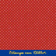 Tecido Tricoline Natal Poá com Glitter Dourado 100% Algodão 1,50m largura - Vermelho natal