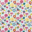 Tecido Tricoline - Passáro com Flores - 100% Algodão - 1,50m largura - Variante 1
