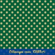 Tecido Tricoline - Poá Grande Dourado Glitter - 100% Algodão - 1,50m largura - Variante 59