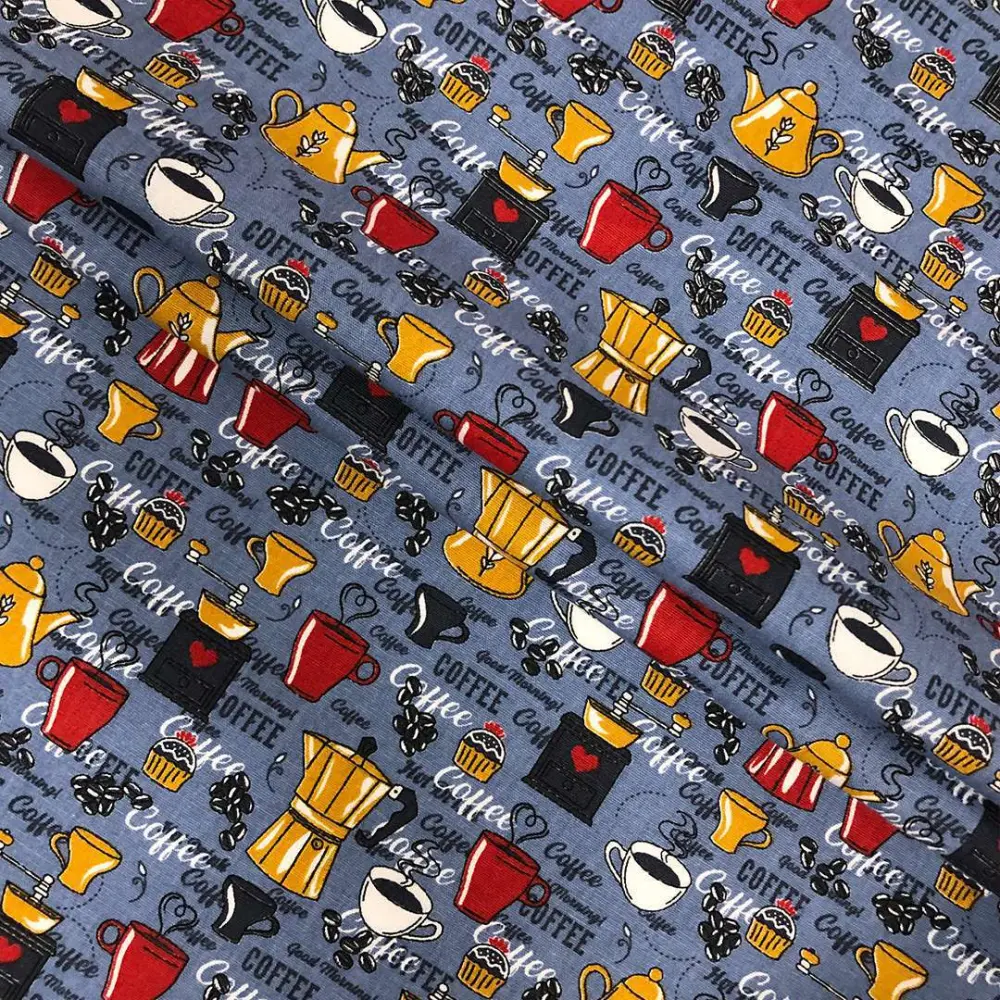 Tecido Tricoline Promocional Estampas Diversas 100% Algodão 1,50m largura - Variante 24 Tecido Tricoline Promocional Estampas Diversas 100% Algodão 1,50m largura - Variante 24