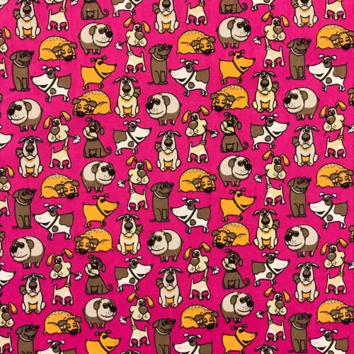 Tecido Tricoline - Raças Cachorros - 100% Algodão - 1,50m largura - Variante 1 Tecido Tricoline - Raças Cachorros - 100% Algodão - 1,50m largura - Variante 1