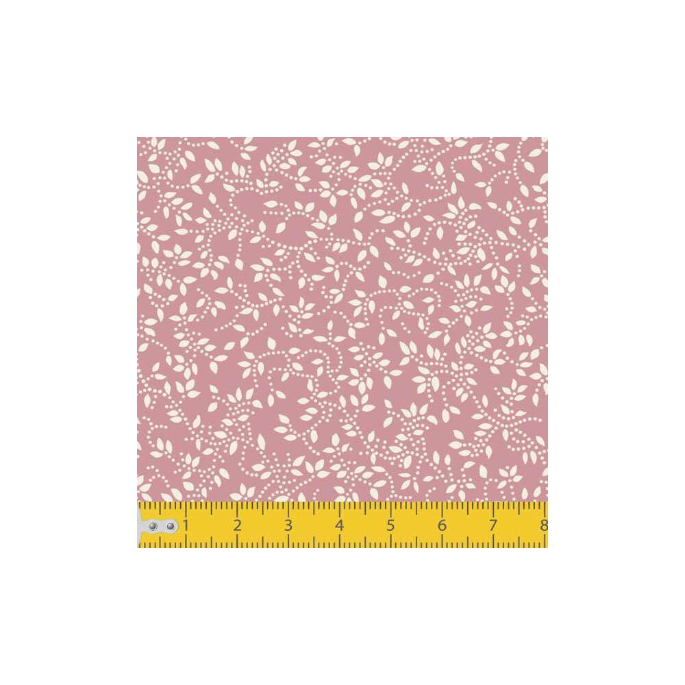 Tecido Tricoline - Raminho com Folhas - 100% Algodão - 1,50m largura - Variante 130
