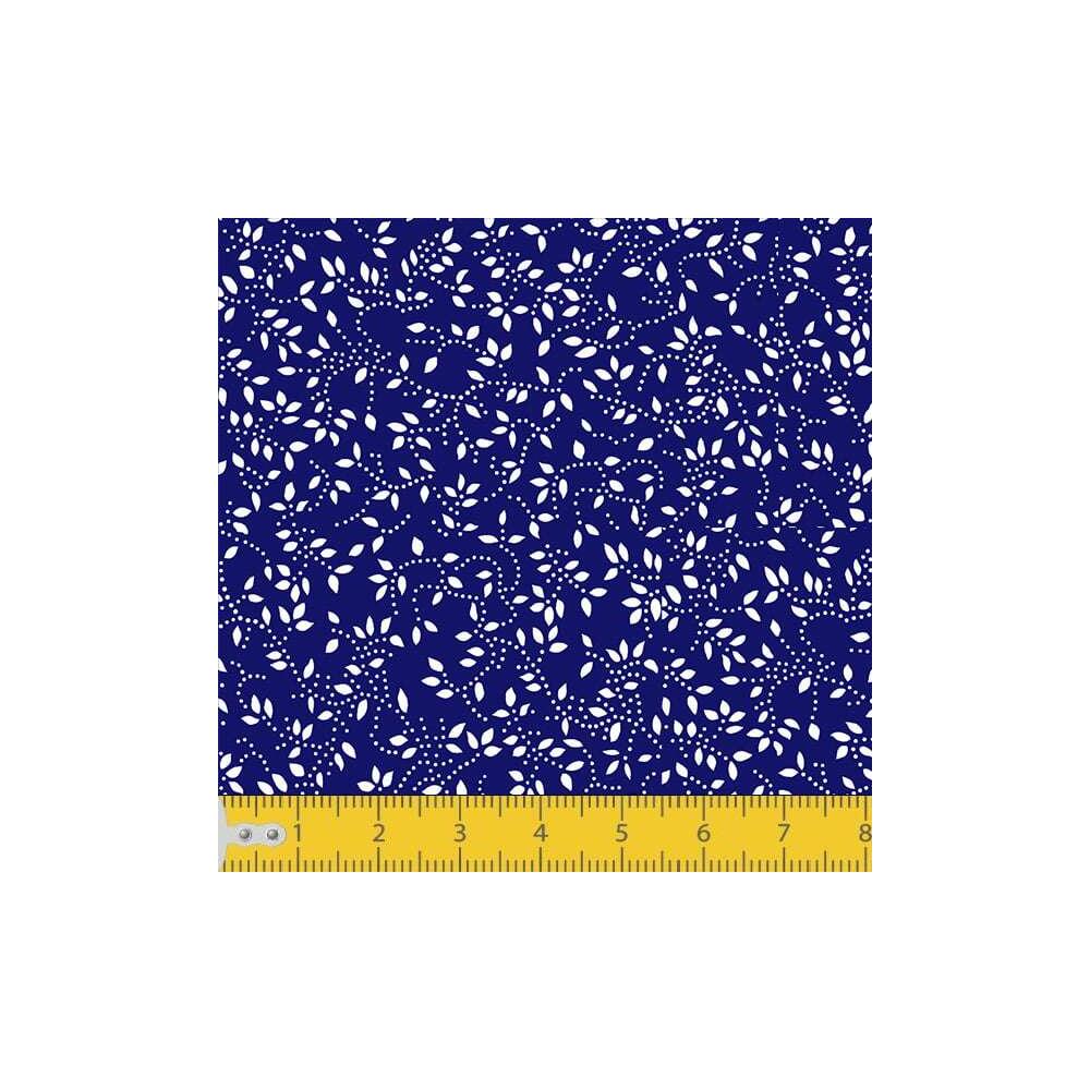 Tecido Tricoline - Raminho com Folhas - 100% Algodão - 1,50m largura - Variante 605