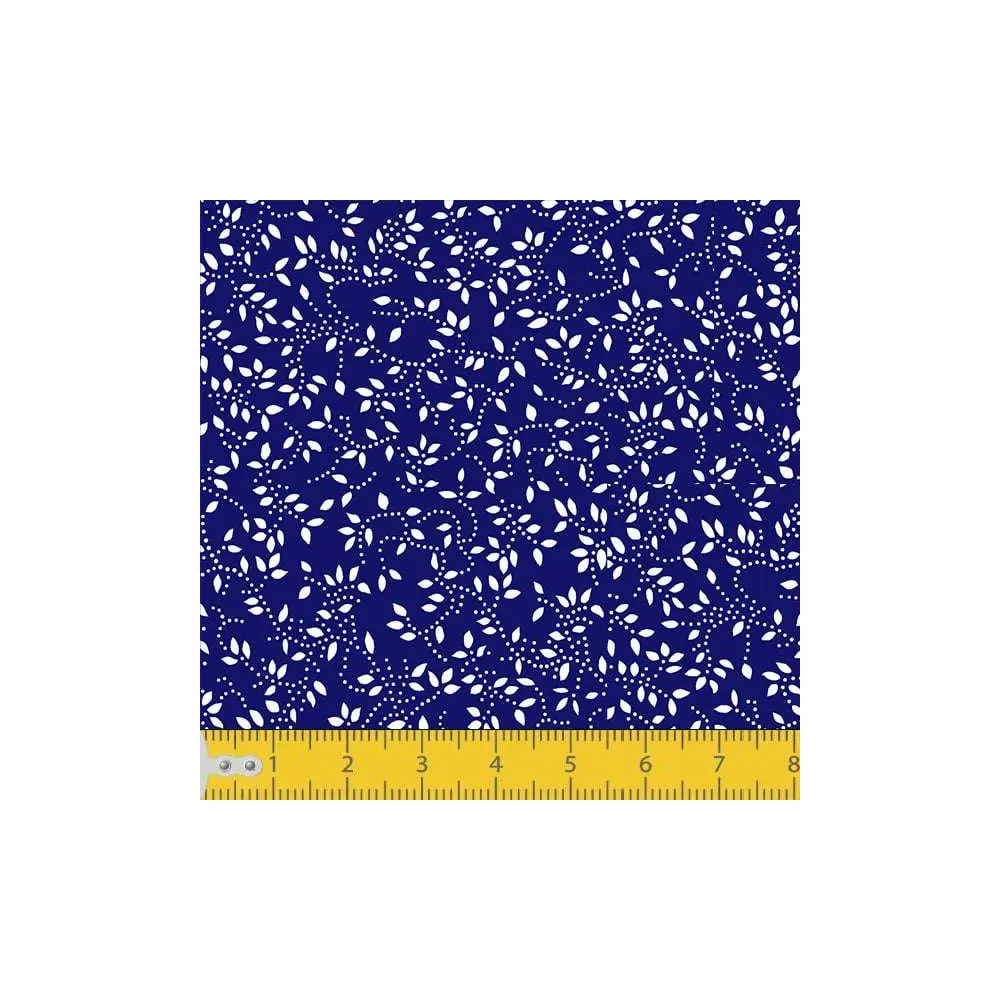 Tecido Tricoline - Raminho com Folhas - 100% Algodão - 1,50m largura - Variante 605