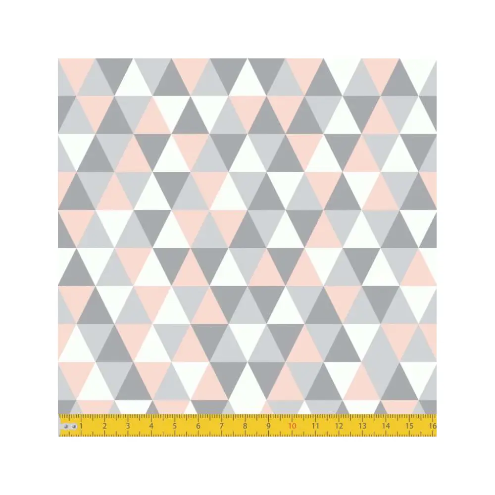 Tecido Tricoline - Triângulos Geométricos - 100% Algodão - 1,50m largura - Variante 2 Tecido Tricoline - Triângulos Geométricos - 100% Algodão - 1,50m largura - Variante 2