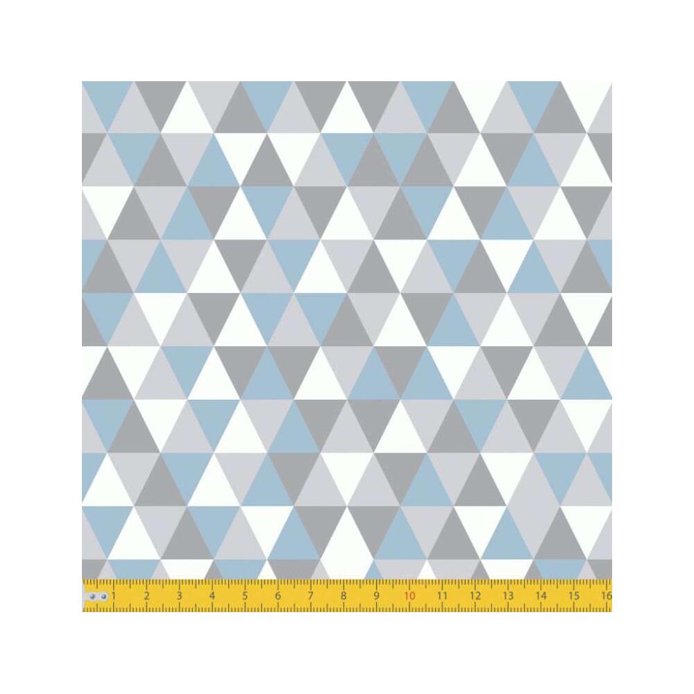 Tecido Tricoline - Triângulos Geométricos - 100% Algodão - 1,50m largura - Variante 3