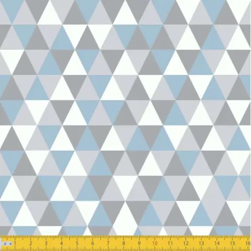 Tecido Tricoline - Triângulos Geométricos - 100% Algodão - 1,50m largura - Variante 3 Tecido Tricoline - Triângulos Geométricos - 100% Algodão - 1,50m largura - Variante 3