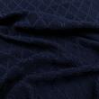 Tecido Tricot Losango em Metro 50% Algodão 50% Acrílico 1,00m Largura - Azul marinho