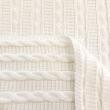 Tecido Tricot Trançado em Metro 50% Algodão 50% Acrílico 0,90m Largura - Branco
