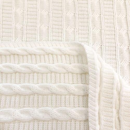 Tecido Tricot Trançado em Metro 50% Algodão 50% Acrílico 0,90m Largura - Branco