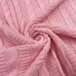 Tecido Tricot Trançado em Metro 50% Algodão 50% Acrílico 0,90m Largura - Rosa bebê
