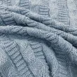 Tecido Tricot Trançado em Metro 50% Algodão 50% Acrílico 0,90m Largura - Azul bebê