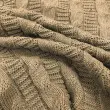 Tecido Tricot Trançado em Metro 50% Algodão 50% Acrílico 0,90m Largura - Bege