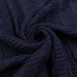 Tecido Tricot Trançado em Metro 50% Algodão 50% Acrílico 0,90m Largura - Azul marinho