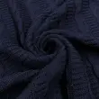 Tecido Tricot Trançado em Metro 50% Algodão 50% Acrílico 0,90m Largura - Azul marinho