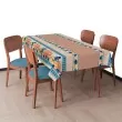 Toalha de Mesa Plástica Café Colonial (Barrado) 100% Polipropileno 1,40m Largura - Cor unica