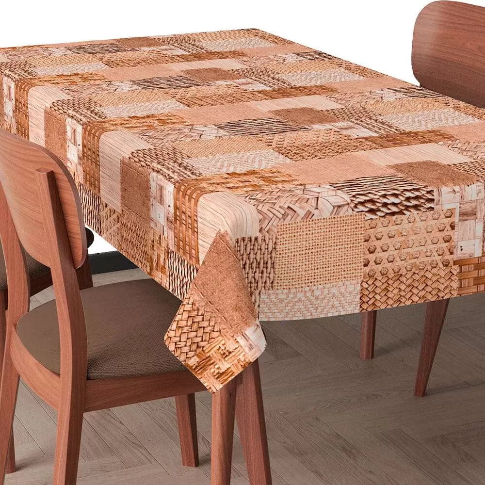 Toalha de Mesa Plástica Sisal 100% Polipropileno 1,40m Largura - Cor unica