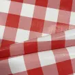 Toalha de Mesa Plástica Chess Xadrez 100% Polipropileno 1,40m Largura - Vermelho