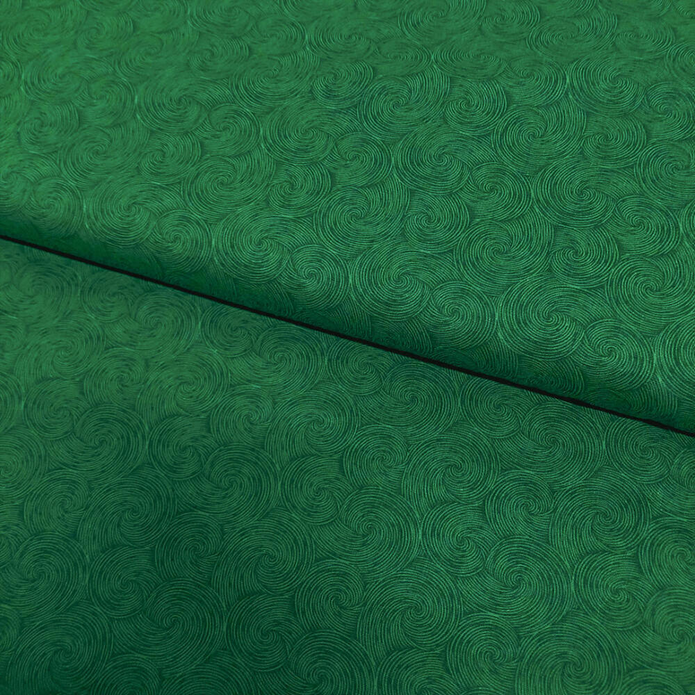 Tricoline Composê Aspiral 100% Algodão 1,50m Largura - Verde bandeira