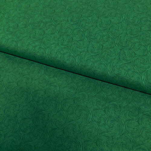 Tricoline Composê Aspiral 100% Algodão 1,50m Largura - Verde bandeira