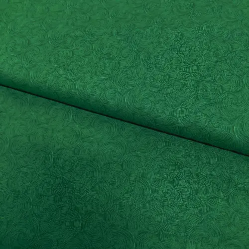 Tricoline Composê Aspiral 100% Algodão 1,50m Largura - Verde bandeira