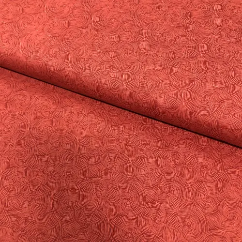 Tricoline Composê Aspiral 100% Algodão 1,50m Largura - Ferrugem