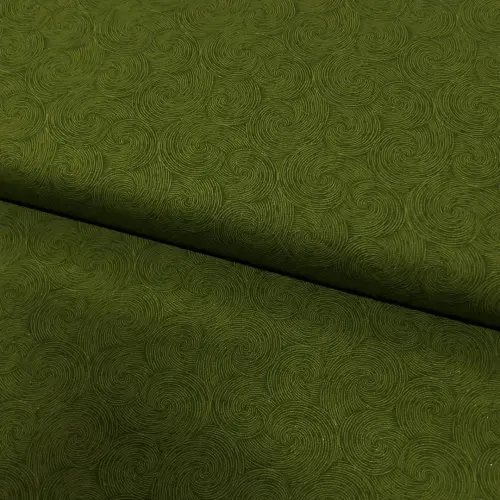 Tricoline Composê Aspiral 100% Algodão 1,50m Largura - Verde oliva