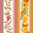Tricoline Digital Barrado Frutas da Estação 100% Algodão 1,50m Largura - Variante 1