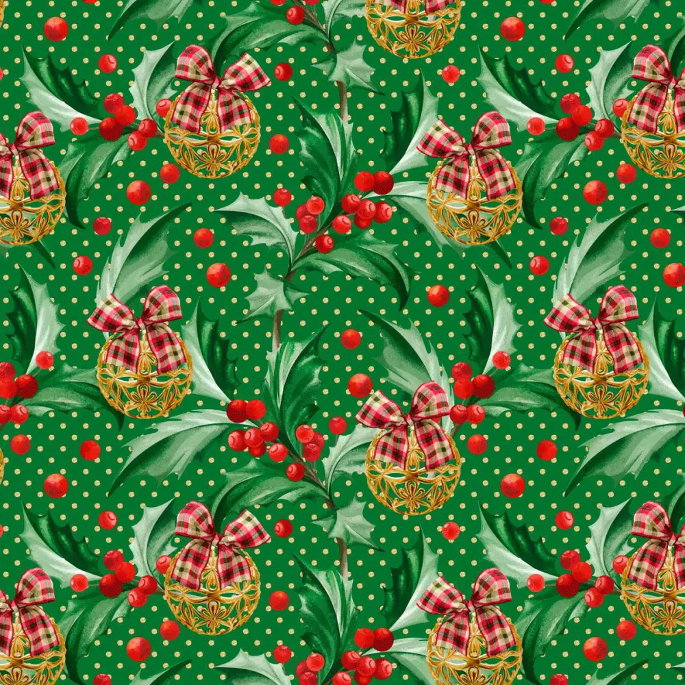 Tricoline Digital - Bolas Natal - 100% Algodão - Variante 1 Tricoline Digital - Bolas Natal - 100% Algodão - Variante 1