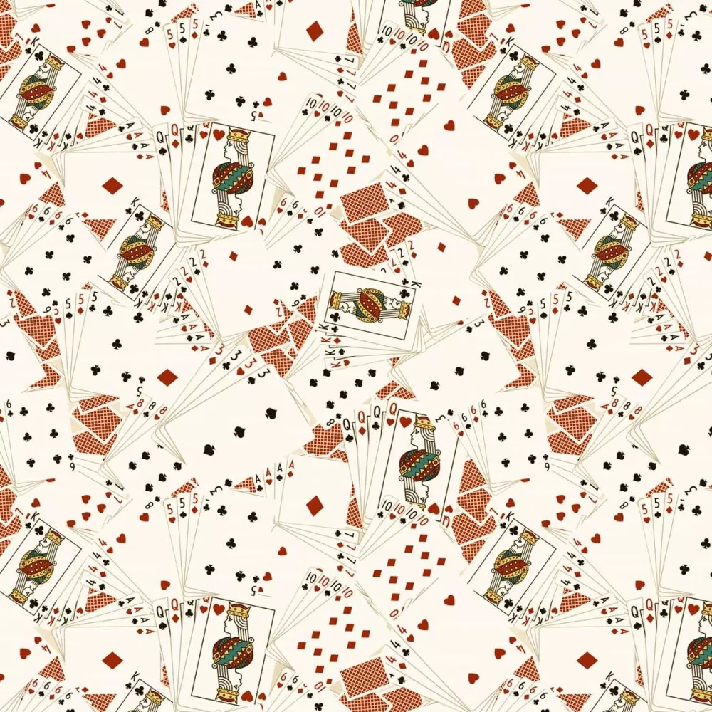Tricoline Digital Cartas Baralho 100% Algodão 1,50m Largura - Variante 1 Tricoline Digital Cartas Baralho 100% Algodão 1,50m Largura - Variante 1
