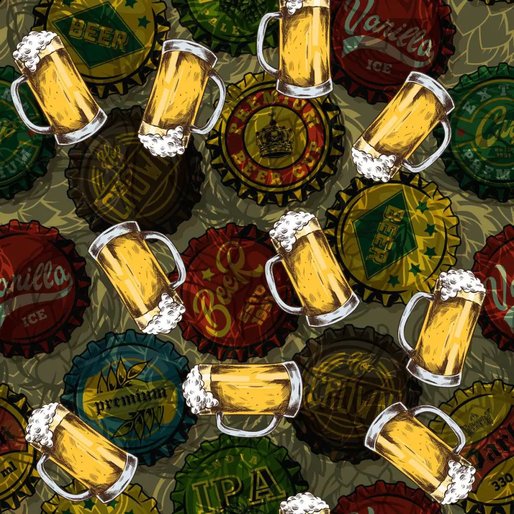 Tricoline Digital Chope 100% Algodão 1,50m Largura - Variante 1 Tricoline Digital Chope 100% Algodão 1,50m Largura - Variante 1