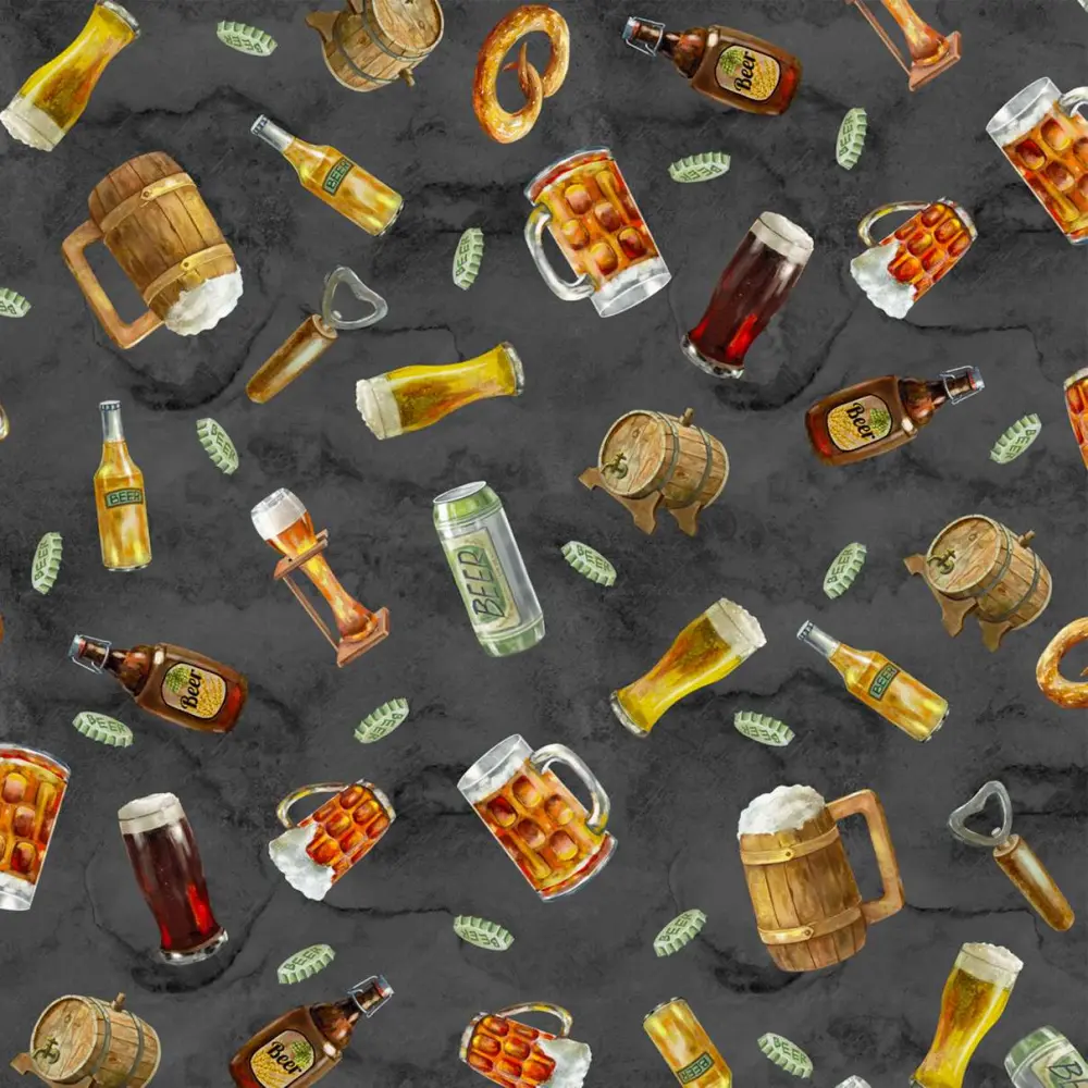 Tricoline Digital Chopp E Cerveja 100% Algodão - Variante 1 Tricoline Digital Chopp E Cerveja 100% Algodão - Variante 1