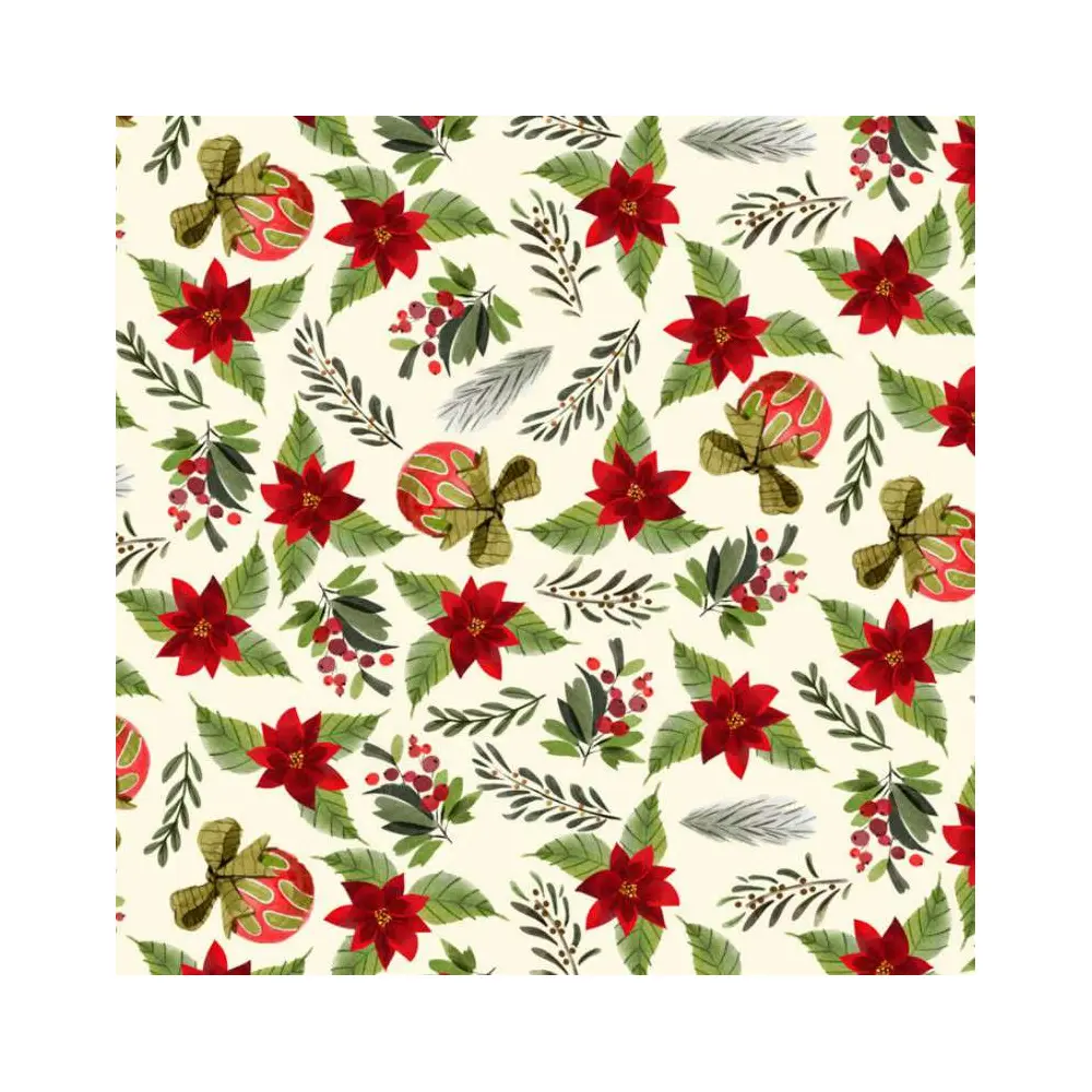 Tricoline Digital Enfeite Natalino 100% Algodão 1,50m Largura - Variante 1 Tricoline Digital Enfeite Natalino 100% Algodão 1,50m Largura - Variante 1