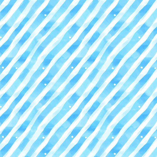 Tricoline Digital Fabricart Coleção Capivaras 100% Algodão 1,50m Largura - Listrado azul