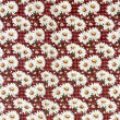 Tricoline Digital Fabricart Coleção Margaridas 100% Algodão 1,50m Largura - Fundo bordô