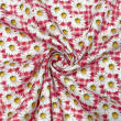Tricoline Digital Fabricart Coleção Margaridas 100% Algodão 1,50m Largura - Fundo pink