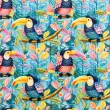 Tricoline Digital Fabricart Coleção Tropical 100% Algodão 1,50m Largura - Tucano