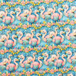 Tricoline Digital Fabricart Coleção Tropical 100% Algodão 1,50m Largura - Flamingos